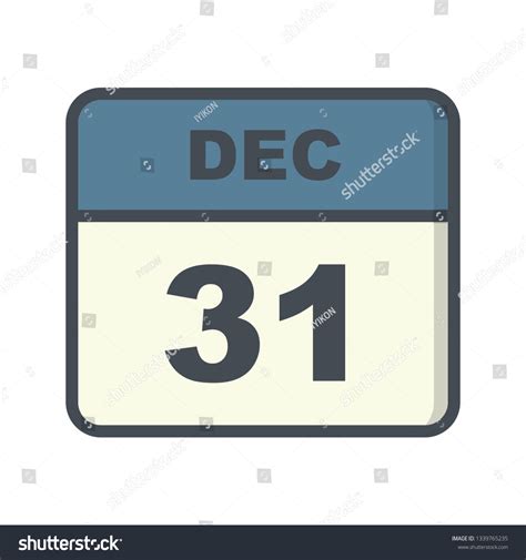 December 31st Date On A Single Day Calendar Royalty Free Stock Photo