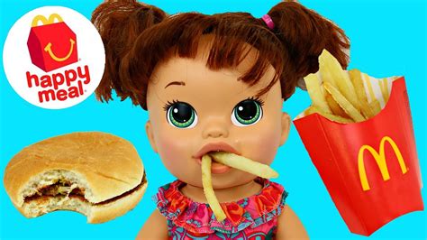 Baby Alive Dolls Eat Mcdonalds Play Doh Cheeseburgers And Hamburgers