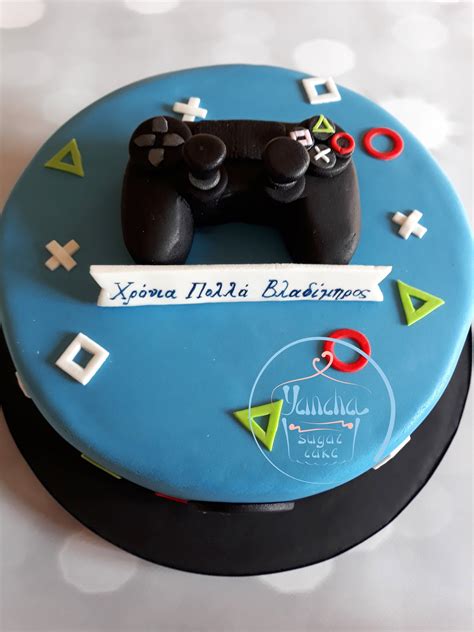 Fondant Edible Playstation Controller Cake Topper Video Games Birthday