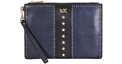 Michael Kors Leather Pouches And Clutches Zip Pouch In Black Lyst