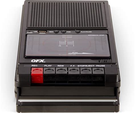 Qfx Retro 39 Shoebox Tape Recorder With Usb Player Cassette Player Built In Microphone