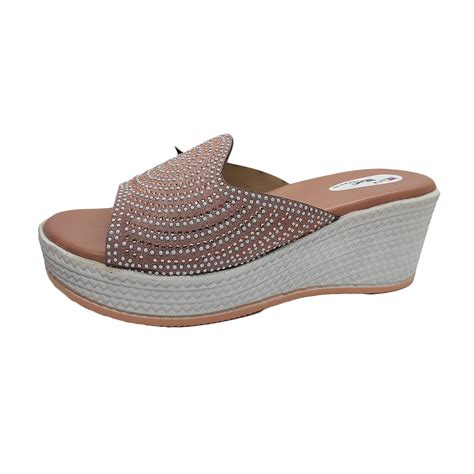 buy ladies wedge heel slipper 121 d1 at