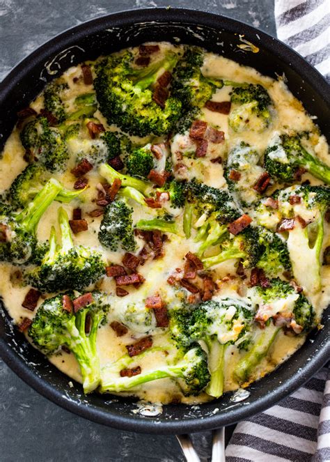 Add lemon juice and 1/3 cup water and cook, stirring and scraping up any browned bits. Creamy Broccoli (Keto) | Gimme Delicious