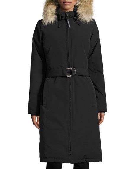 Canada Goose Whistler Fur Trim Hooded Parka Coat Black Neiman Marcus