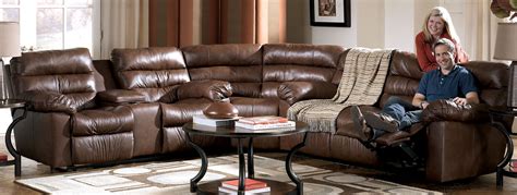 Reclining Leather Sectional Sofa With 4 Recliners And A Console 2099