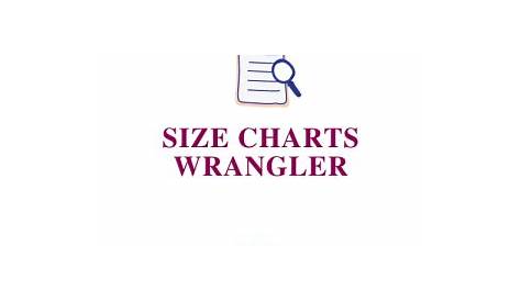 Wrangler Size Charts » SIZGU.com