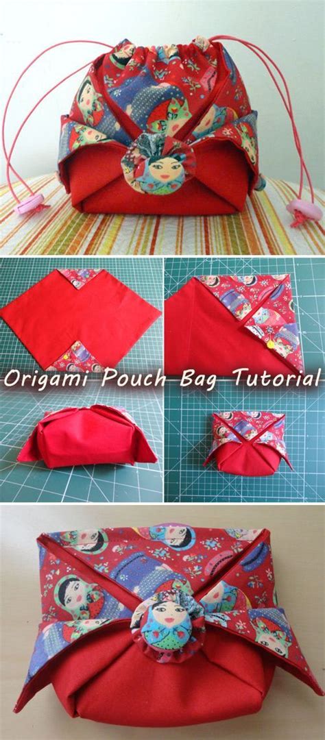 Origami Pouch Bag Tutorial Origami Bag Bags Tutorial