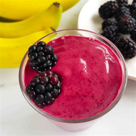 Blackberry Smoothie Only 3 Ingredients Hint Of Healthy