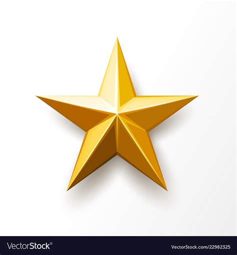 Golden Star Ranking Symbol Top Award Royalty Free Vector