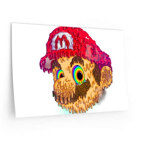 Mario Kart Wall Art Trippy Psychedelic Sticker Etsy