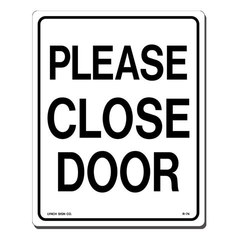 Lynch Sign 8 In X 10 In Please Close Door Sign Printed On More