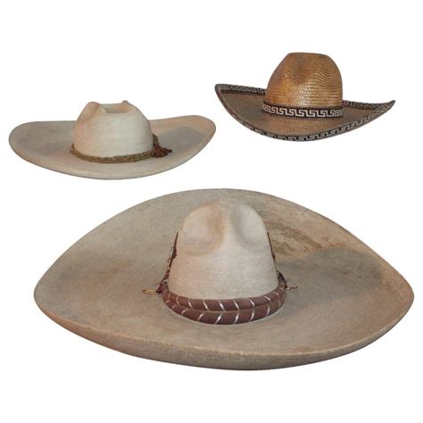 Collection Of Three Handmade Sombreros Cowboy Hat Styles Sombrero