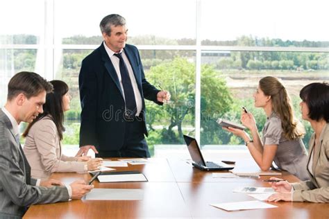 Briefing Stock Photo Image Of Confident Office Teamwork