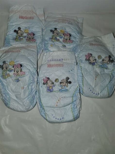 Vintage 2008 Mickey And Minnie Mouse Pluto Lot Of 5 Diapers Size 2