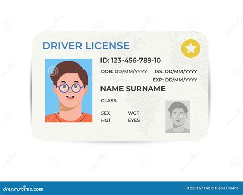 Drivers Id Card Woman And Man Driving Licences With Photo Flat