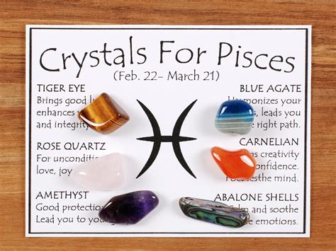 Pisces Zodiac Crystal Set Pisces Zodiac Stones Birthstone Etsy