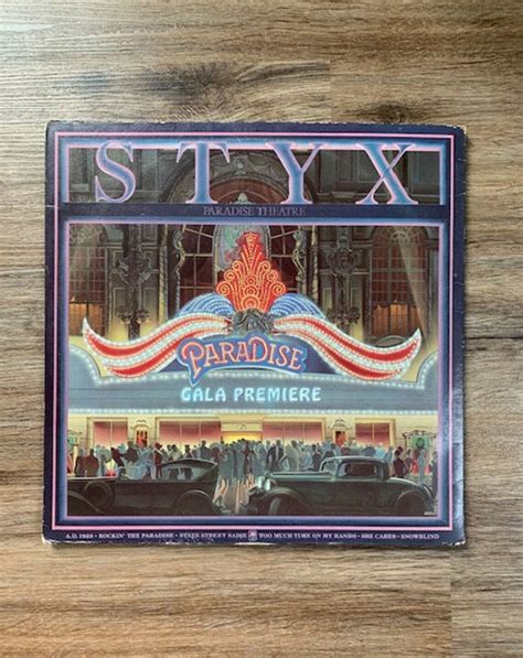 Styx Paradise Theater Album 80s Music Vinyl Etsy