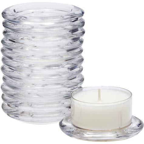 12 Pack Juvale Glass Candle Holder Plate For 2 Pillar Tealight Candles