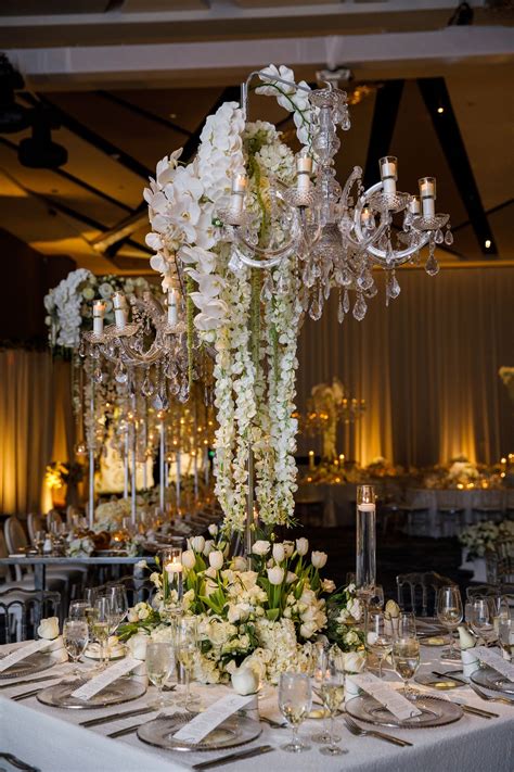 Floral Chandelier Wedding Centerpiece