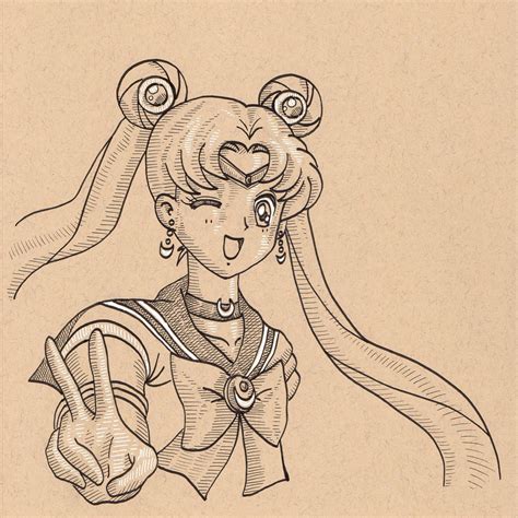 Sailor Moon Ink Drawing Fan Art Rsailormoon