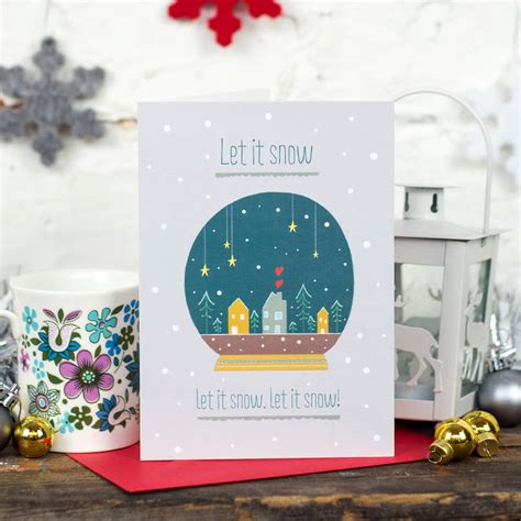 Snow globe manufacturers do not consider air bubbles a defect in workmanship and have a disclaimer with all new snow globes. 'let It Snow' Snow Globe Christmas Card By Louise Wright Design | notonthehighstreet.com