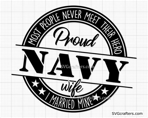 Proud Navy Wife Svg Army Svg Navy Svg Military Svg Us Navy Etsy