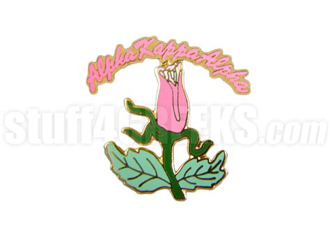 Alpha Kappa Alpha 1 Rocker Mascot Pin With Tea Rose Full Color