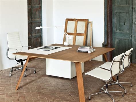 on1 080 wooden office desk one collection by aridi design gabriel teixidó