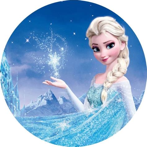 Cialda Per Decorazioni Torta Festa A Tema Frozen Elsa