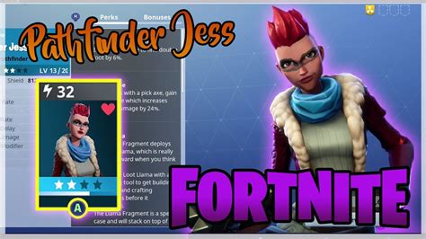 Fortnite The Best Hero For Beginner Players Pathfinder Jess Youtube