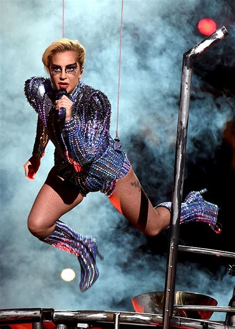 Lady Gaga Wears Custom Made Versace For Super Bowl Performance
