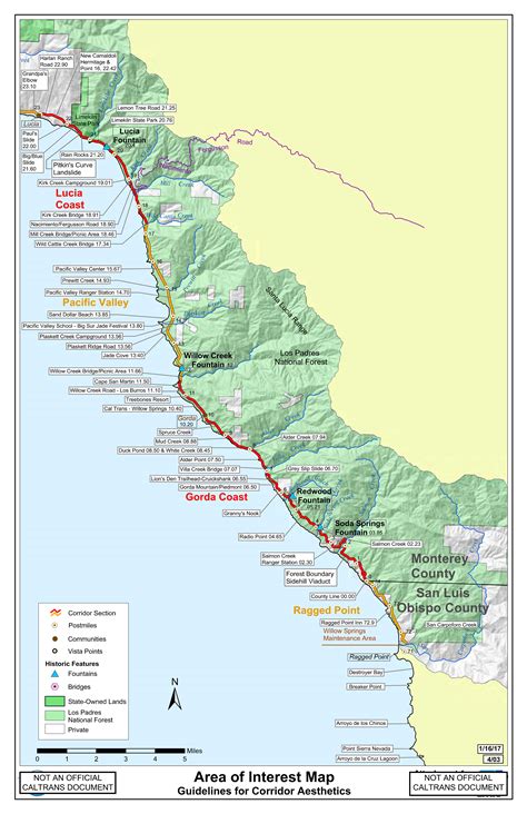 Interactive Map South Coast Slides And Mile Markers Bigsurkate