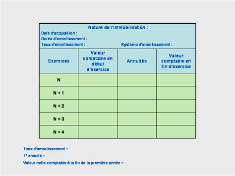 LES AMORTISSEMENTS DES IMMOBILISATIONS