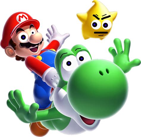 Super Mario Galaxy 2 Mario Yoshi Luma By Theidiotbox6000 On Deviantart
