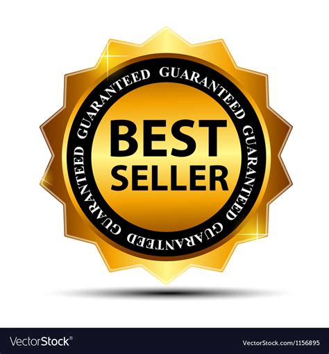 Best Seller Label With Red Ribbon Royalty Free Vector Image