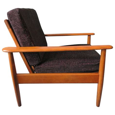 Danish Teak Lounge Chair With Speckled Cushions Mid Century For Sale At