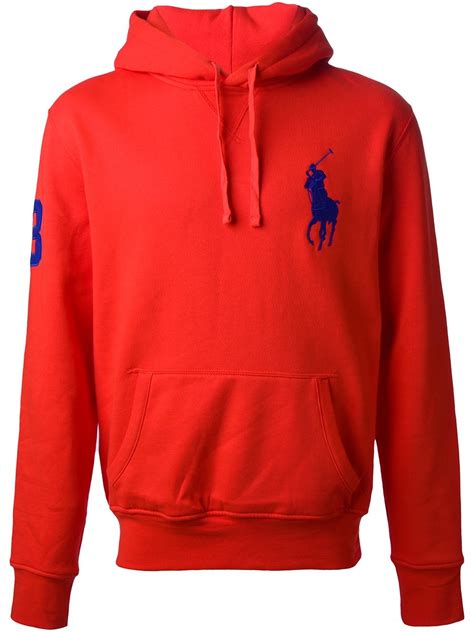Lyst Polo Ralph Lauren Logo Hoodie In Red For Men