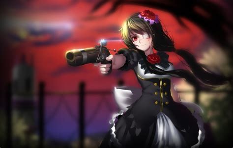 Wallpaper Girl Gun Weapons Blood Date A Live Tokisaki Kurumi