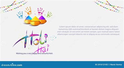 Vector Illustration Of Happy Holi Greeting Stock Vector Illustration