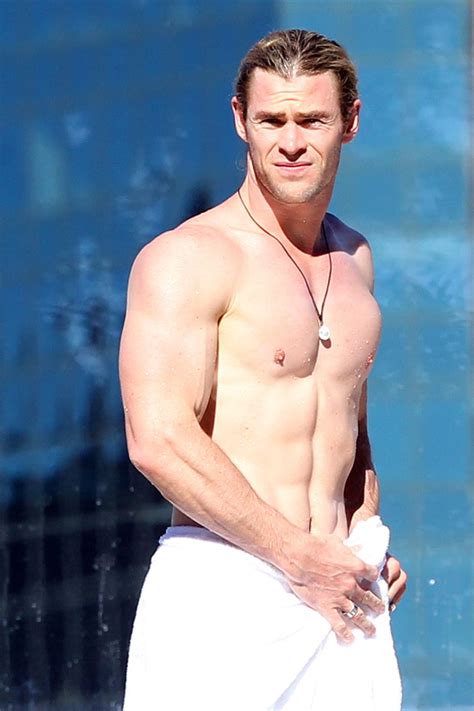 Chris Hemsworth Looks Buff While Shirtless In Vacation Pics Hollywood Life