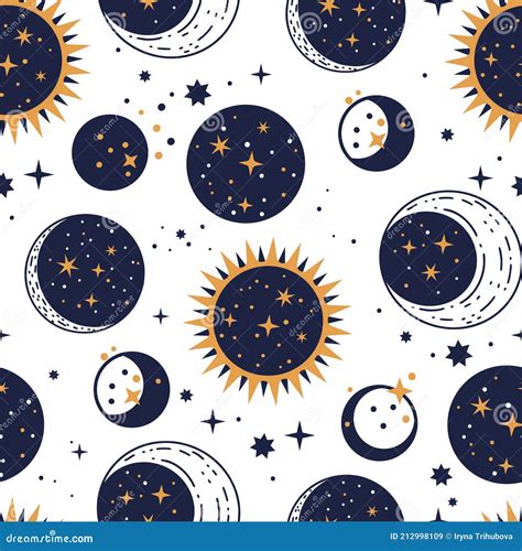 Planet Star Sun And Moon Vector Astrology Astronomy Luxury Celestial