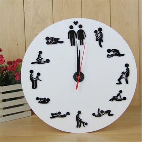 The Clock Of Sex Fun 12 Sex Posture Wall Clock Fashion Home Decor Us