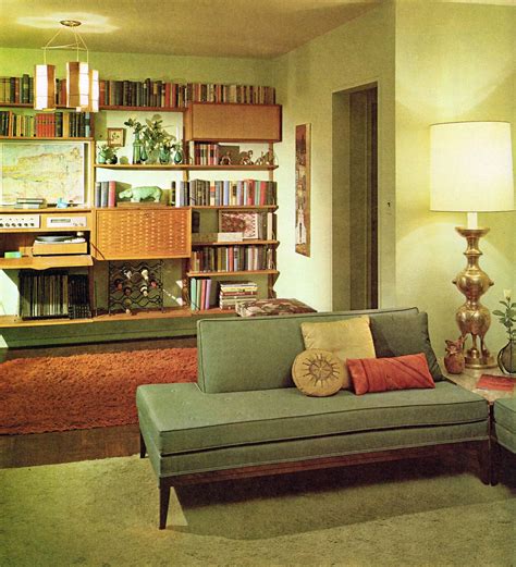 1960s Living Room Sala De Estar Retro Decoração Da Casa Vintage