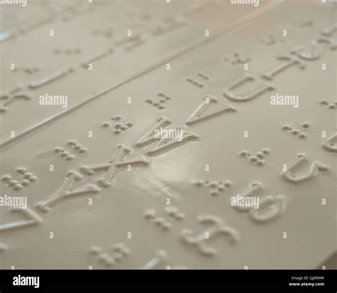 Close Up Of A Braille Decoder With The English Alphabet Stock Photo Alamy