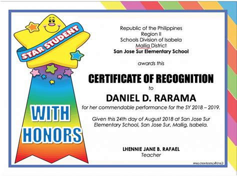 Certificate Of Recognition Editable And Ready To Print