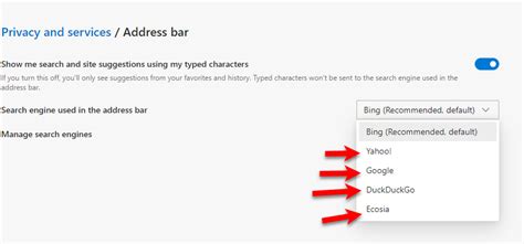 How To Change The Default Search Engine In Microsoft Edge
