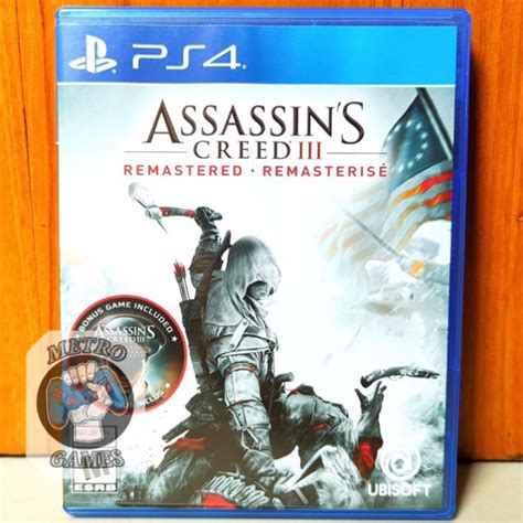 แผน cd เกม Assassins Creed III Remastered PS4 Cassette Assassins Creed