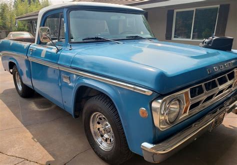 1969 Dodge D100 Pickup Blue Rwd Automatic Custom For Sale Dodge D100