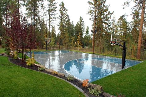 Sports pool injuries are usually associated with diving and other activities that are not meant to be this plays into that idea of versatility. Backyard Sport Court - Mead, WA - Photo Gallery ...