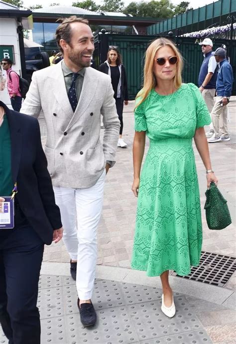 James Middletons Pregnant Wife Shows Off Blossoming Bump At Wimbledon